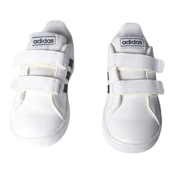 ADIDAS Grand Court 2.0 "Black/White" TD Sneakers Size 7K - Picture 4 of 7